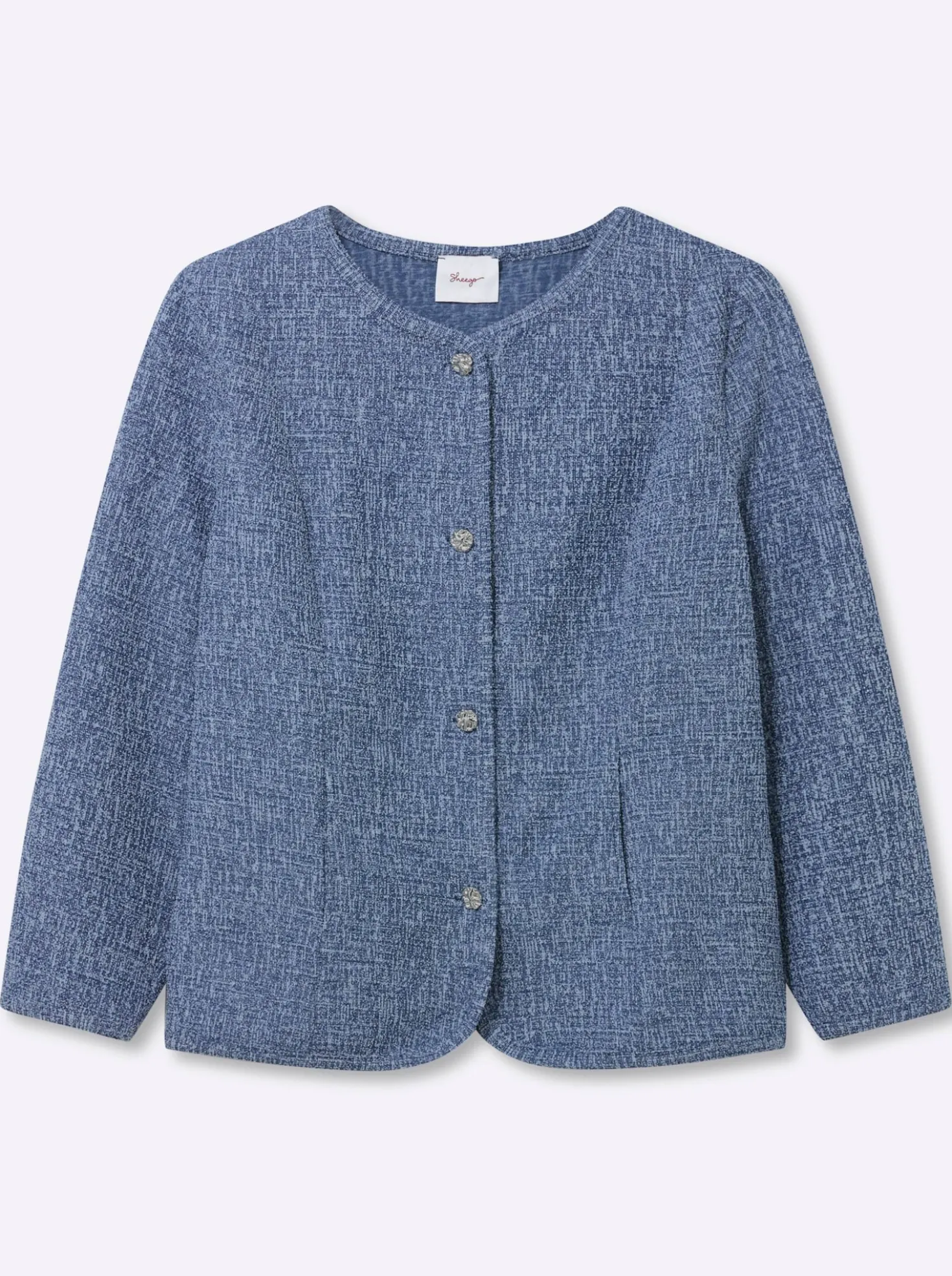 Boucléjacke mit Schmuckknöpfen