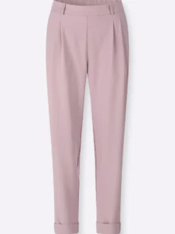 Bundfaltenhose mit fixiertem Saum