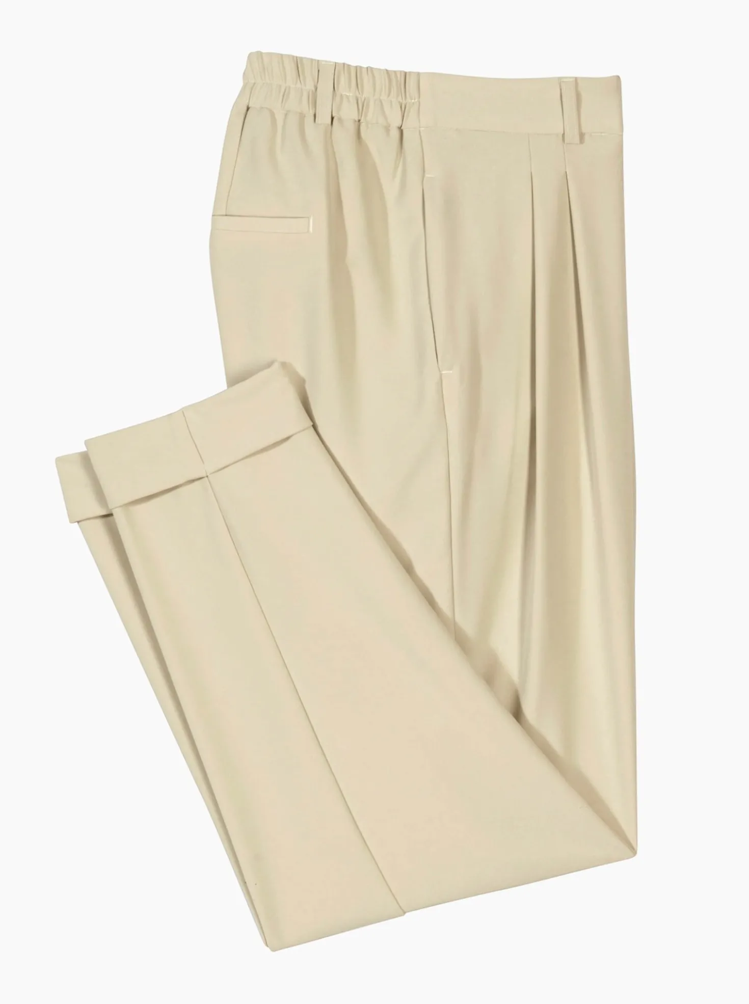 Bundfaltenhose mit fixiertem Saum