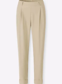 Bundfaltenhose mit fixiertem Saum