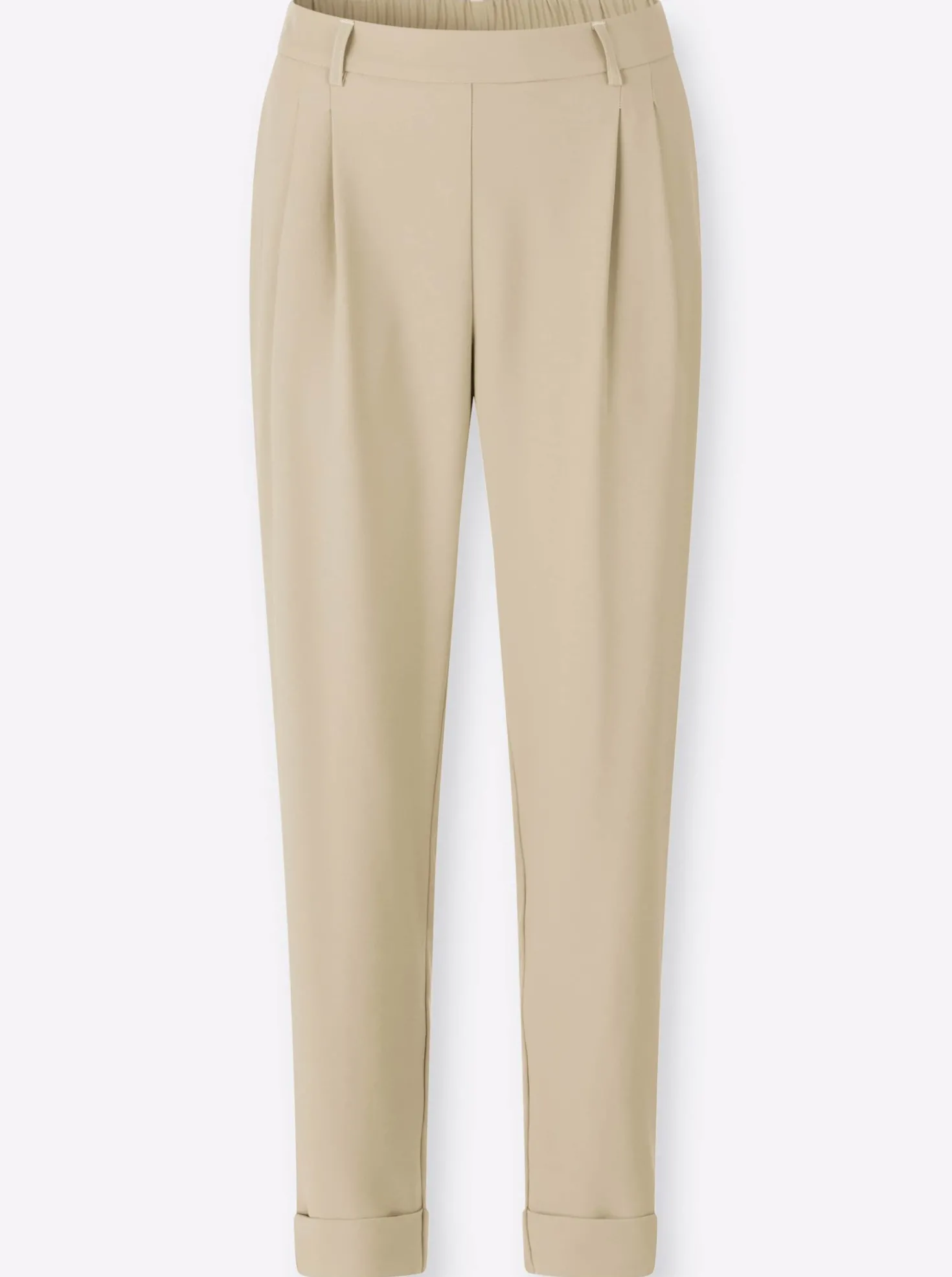 Bundfaltenhose mit fixiertem Saum