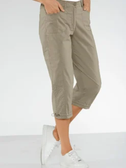 Caprihose mit Gummizug am Beinabschluss