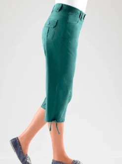 Caprihose mit weitenverstellbarem Saum