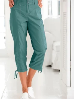 Caprihose mit weitenverstellbarem Saum