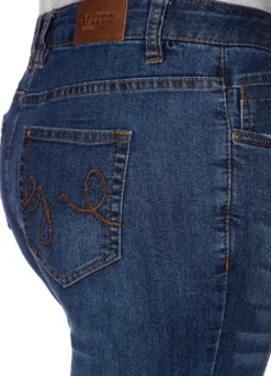 Caprijeans mit Krempelfunktion