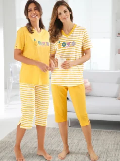 Capri-Schlafanzüge in Single-Jersey-Qualität