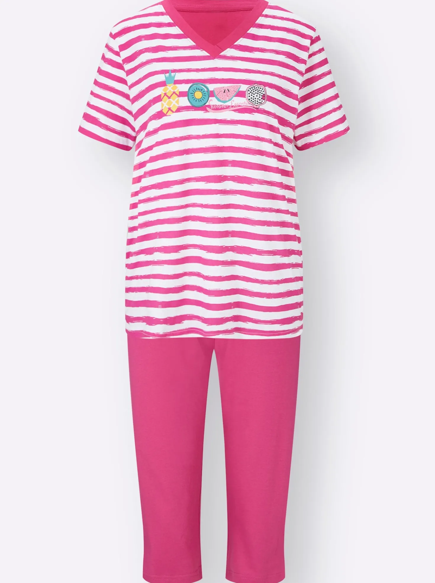 Capri-Schlafanzüge in Single-Jersey-Qualität