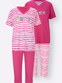 Capri-Schlafanzüge in Single-Jersey-Qualität