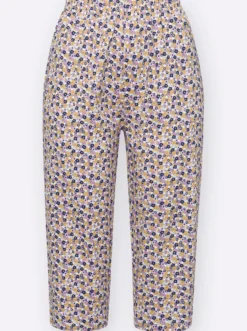 Capri-Schlafanzug mit Blümchen-Muster