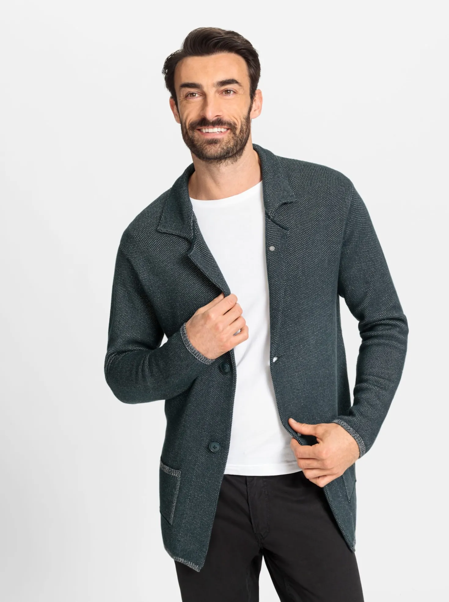 Cardigan mit Reverskragen