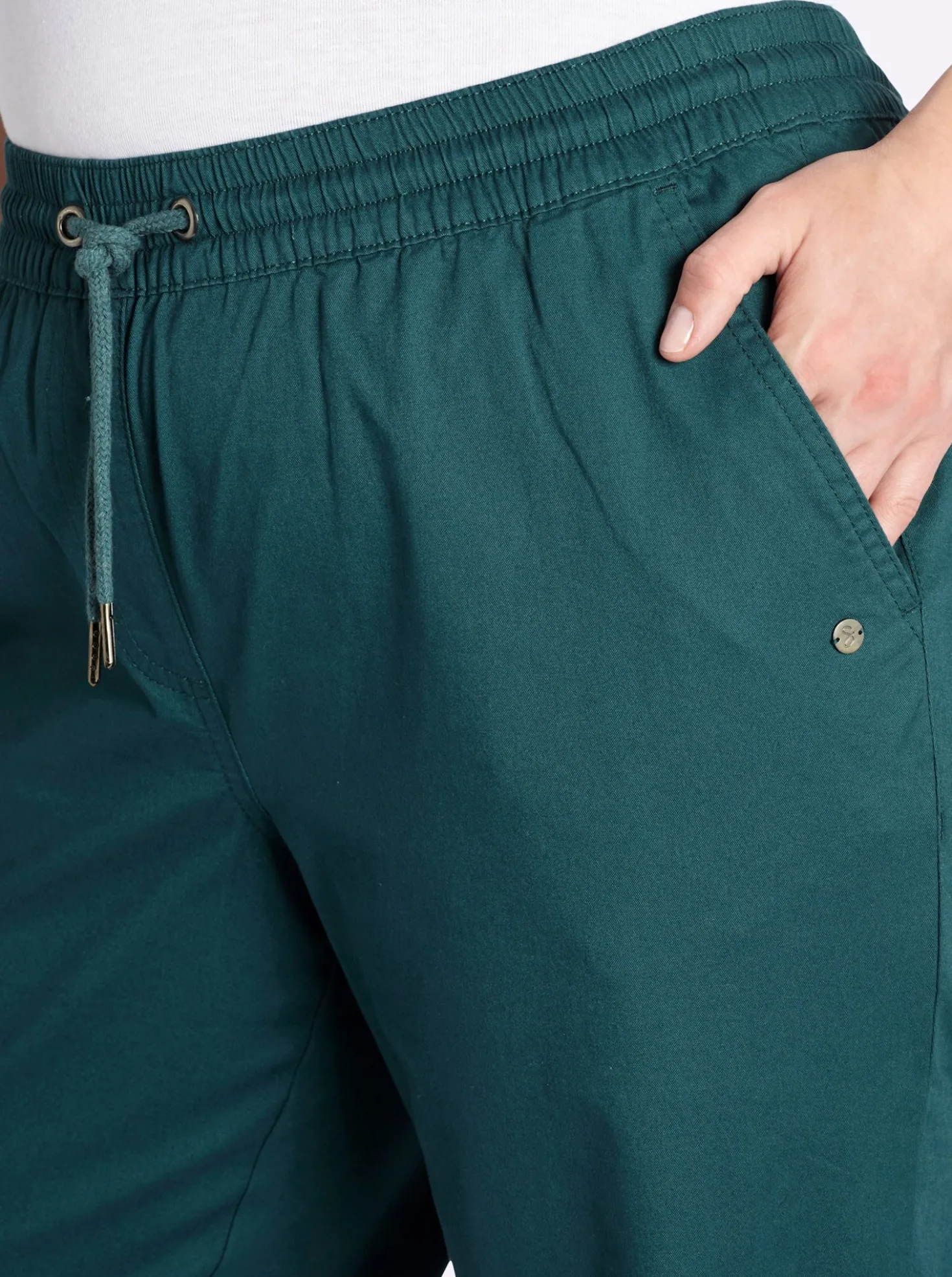 Chinohose mit Gummibund und Bindeband