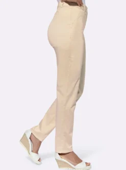 Chinohose mit Satin-Glanz