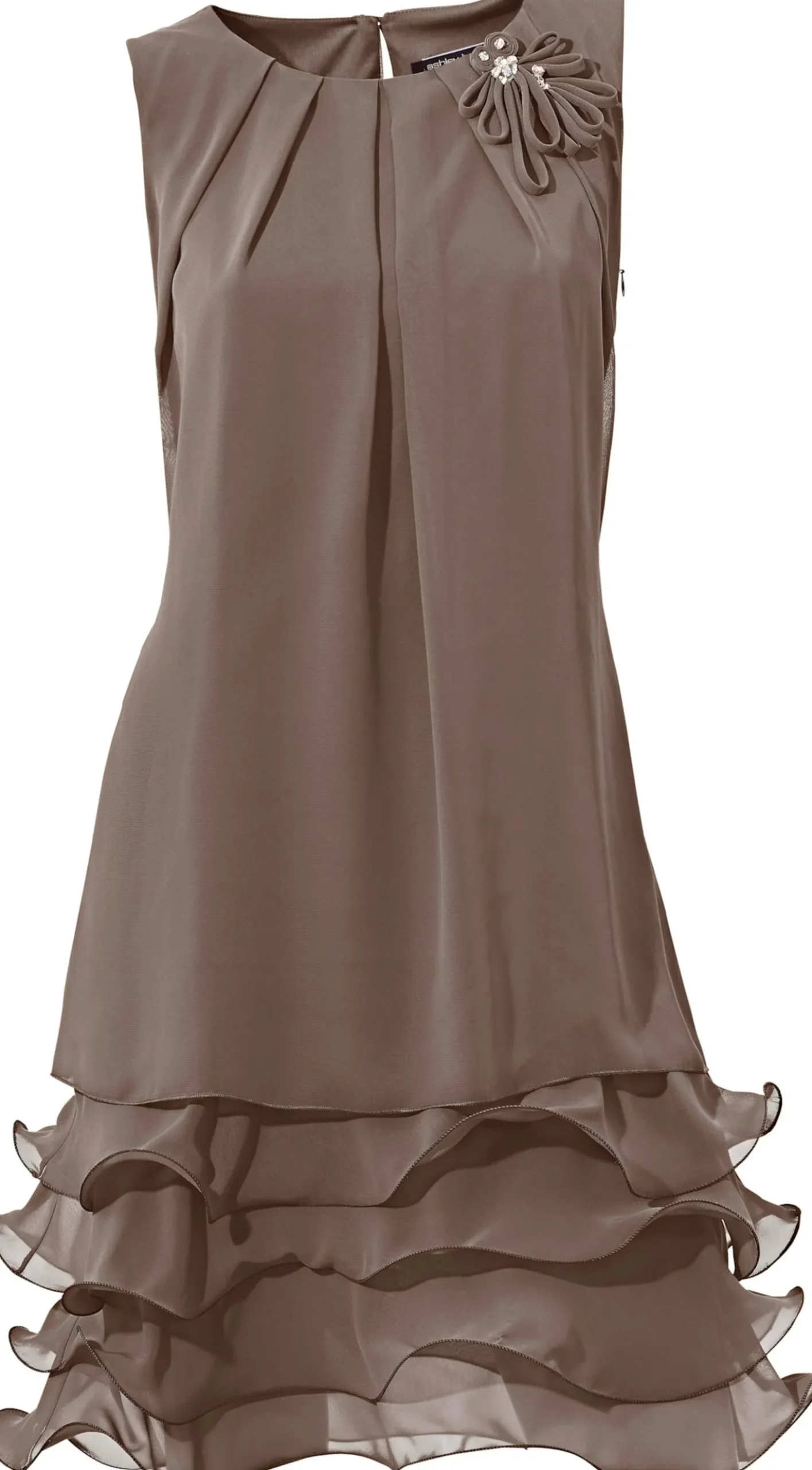Cocktailkleid mit Rüschen am Saum