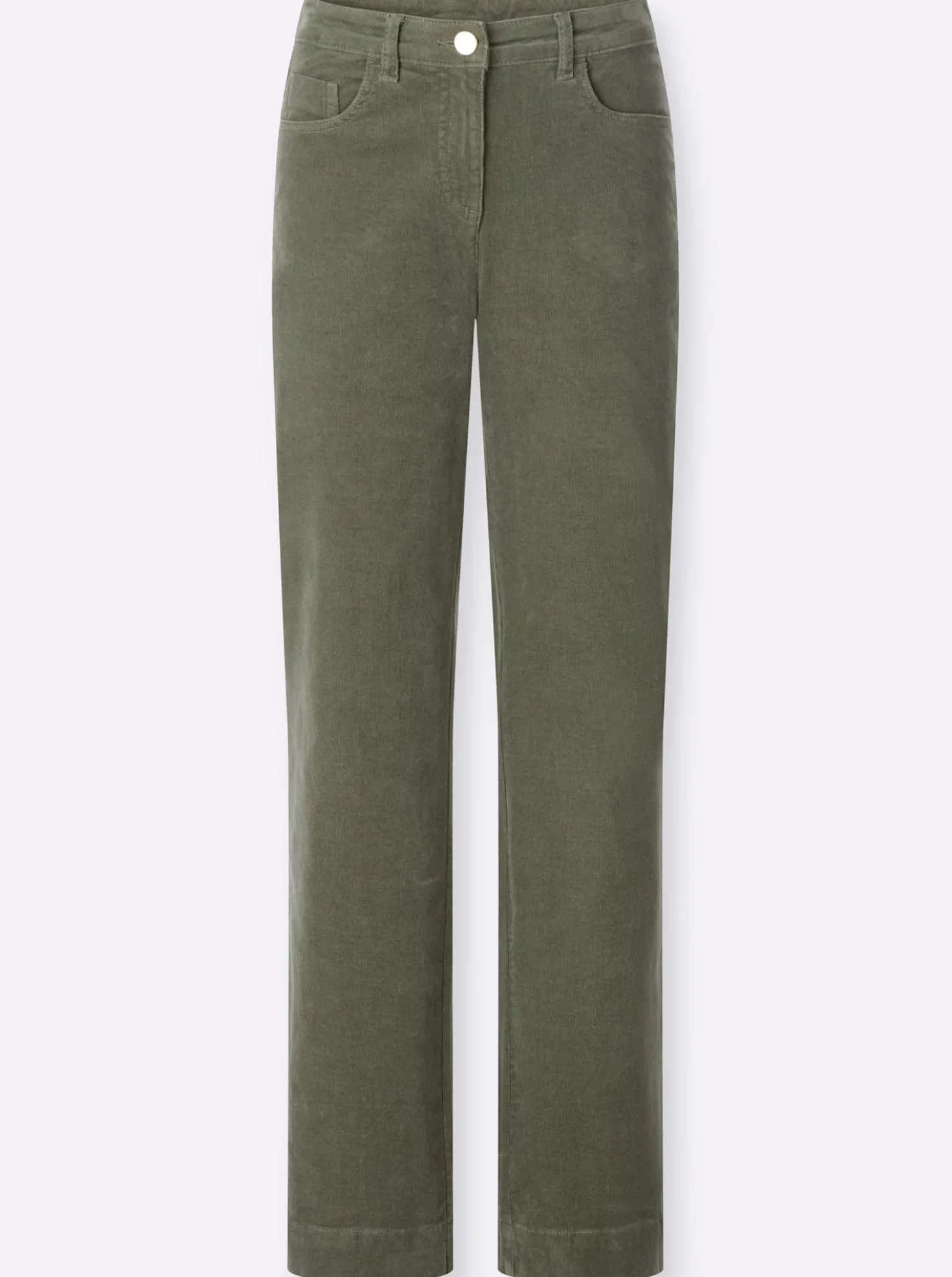 Cordhose mit breitem Saum