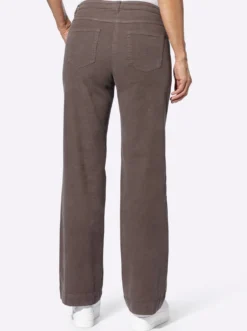 Cordhose mit breitem Saum