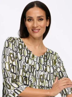 Druckbluse mit 3/4-Arm