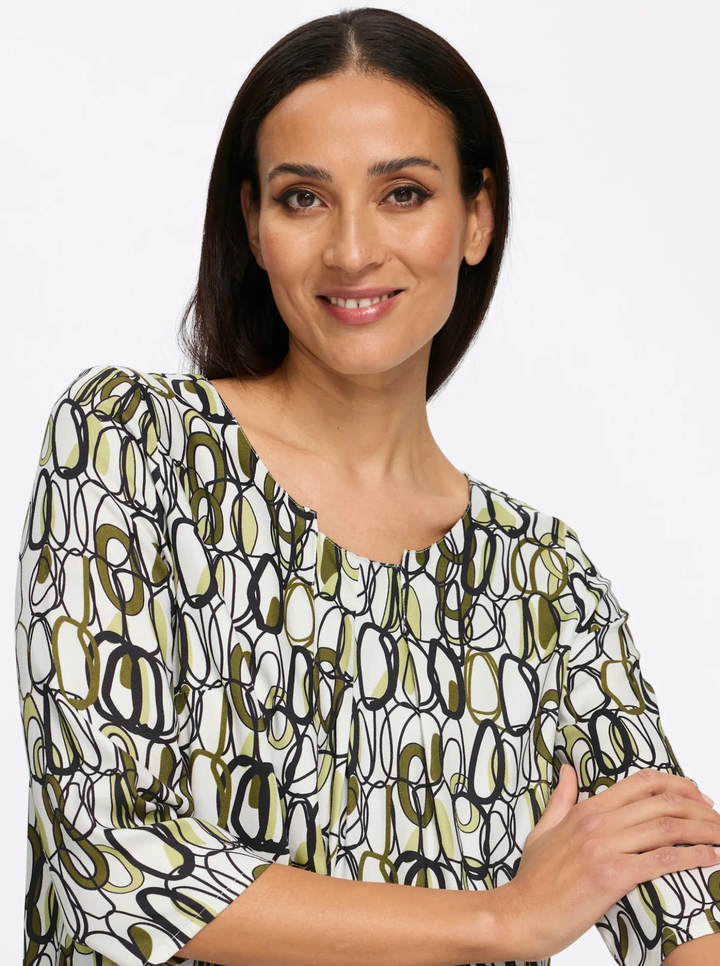 Druckbluse mit 3/4-Arm