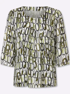 Druckbluse mit 3/4-Arm