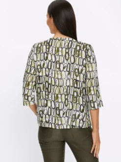 Druckbluse mit 3/4-Arm