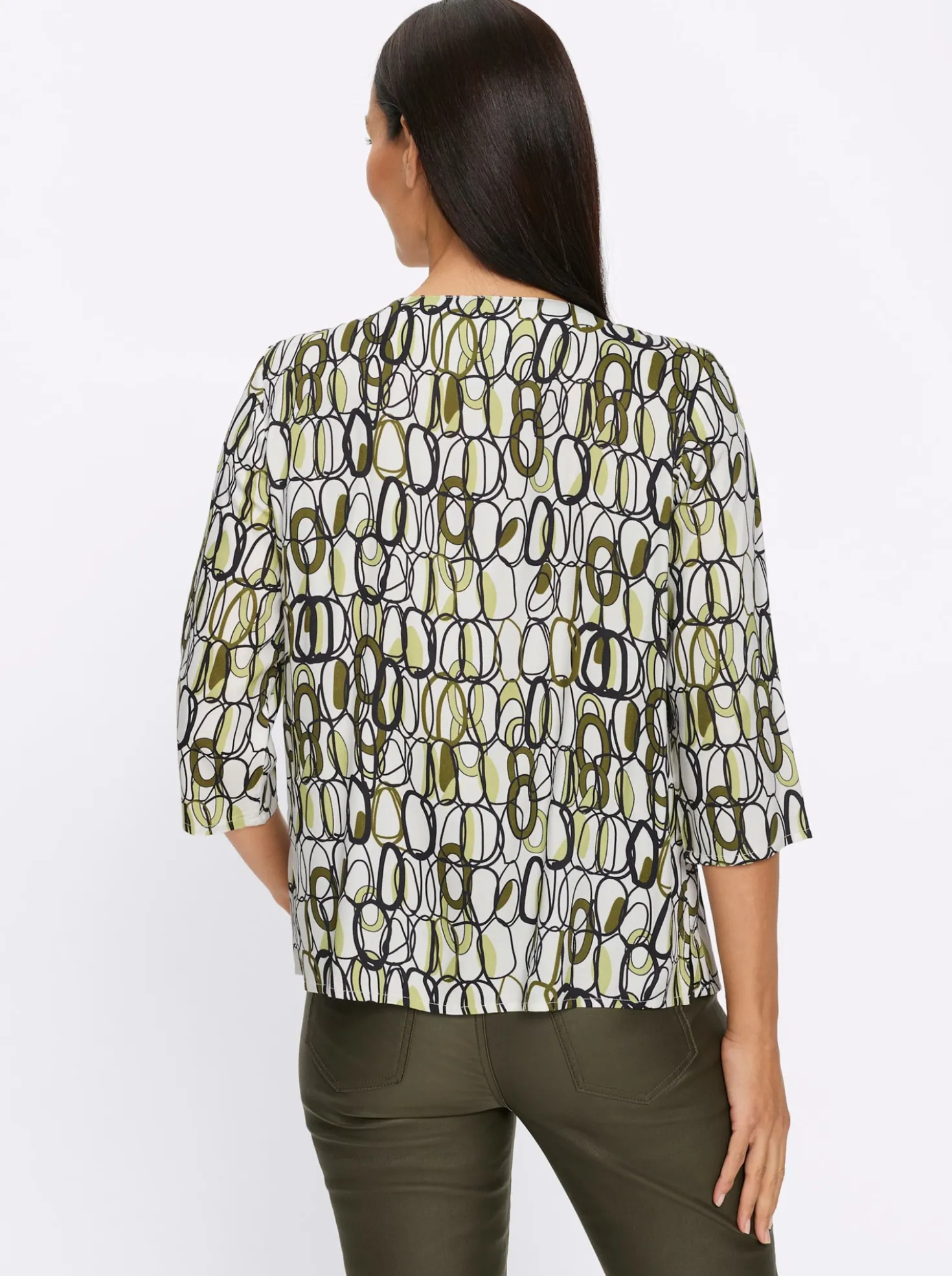 Druckbluse mit 3/4-Arm