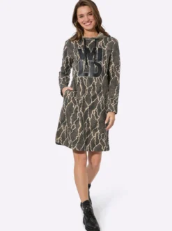 Druckkleid in Sweat-Qualität