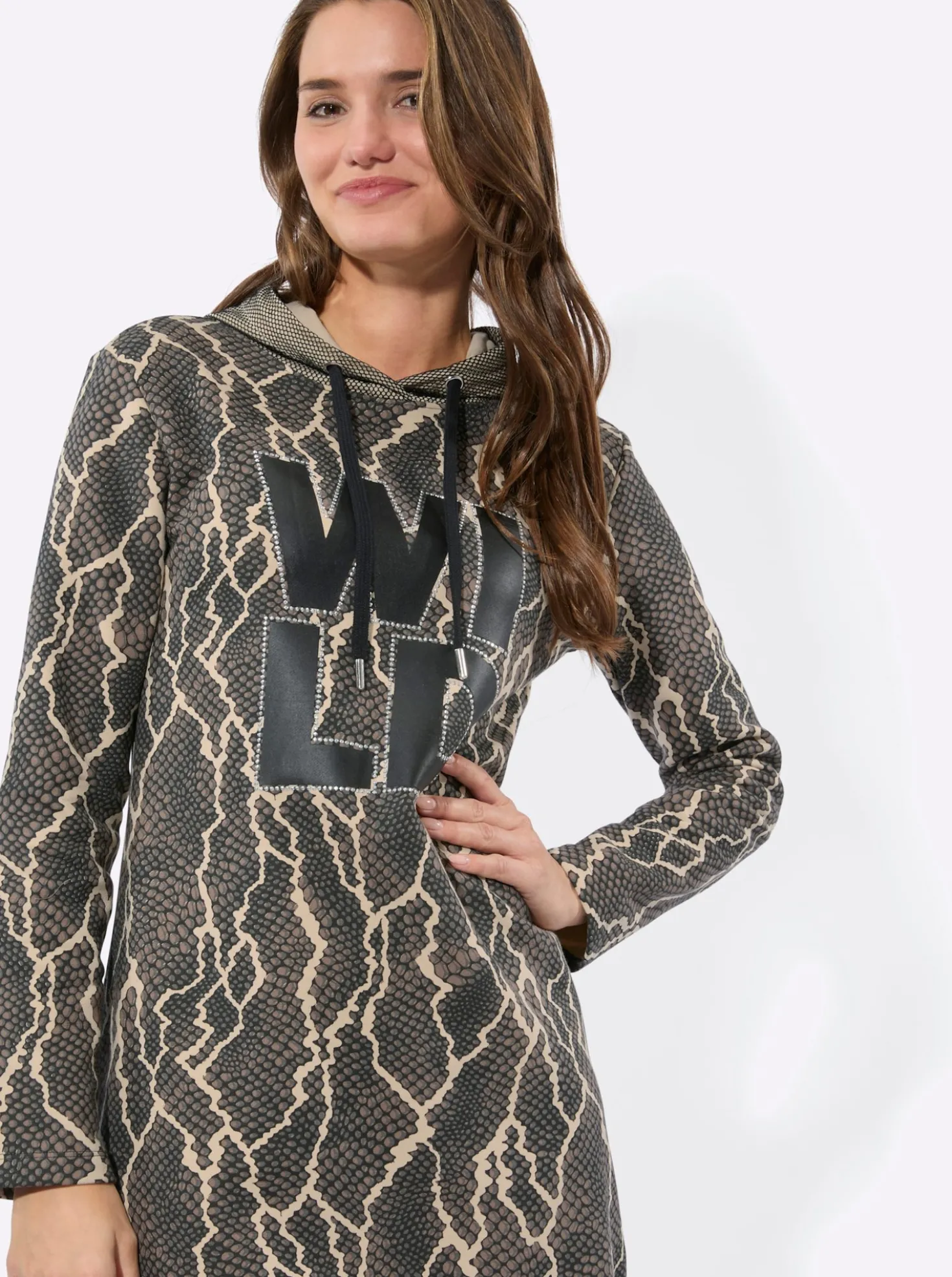 Druckkleid in Sweat-Qualität