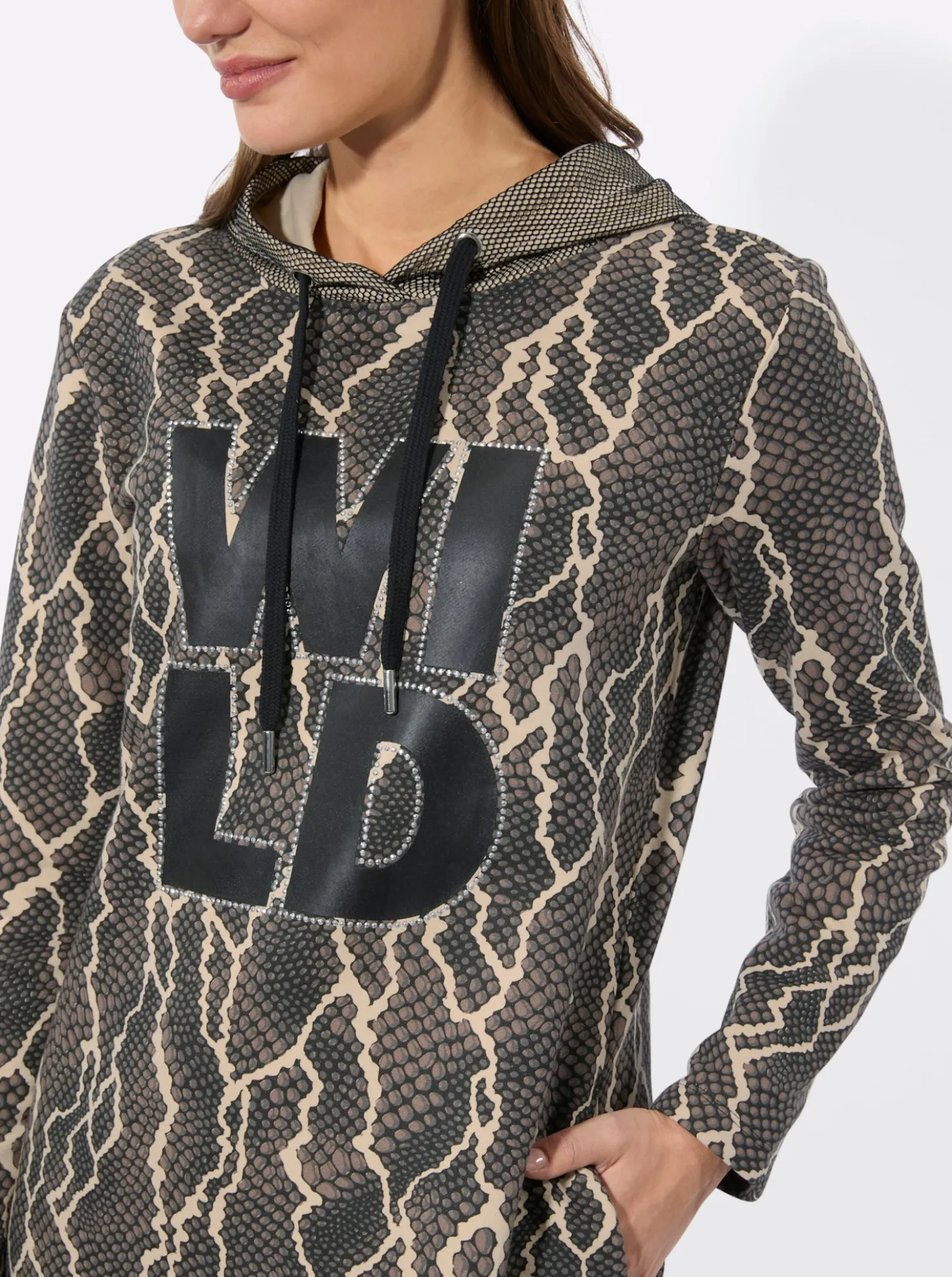 Druckkleid in Sweat-Qualität