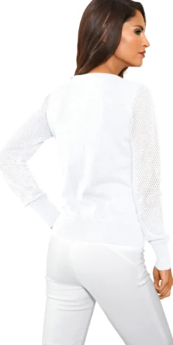 Feinstrickjacke mit 2-Wege-Reißverschluss