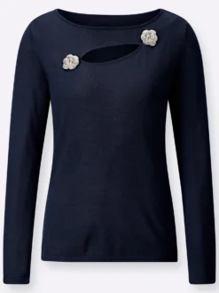 Feinstrickpullover mit Cut-Out