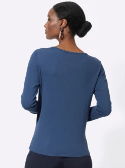 Feinstrickpullover mit transparenten Pailletten