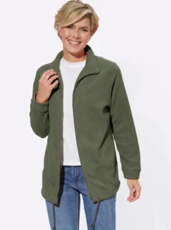 Fleecejacke Kordeldurchzug am Saum