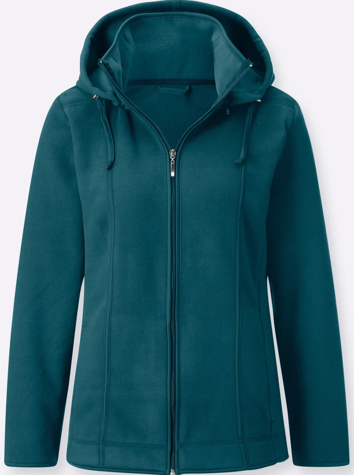 Fleecejacke mit abnehmbarer Kapuze