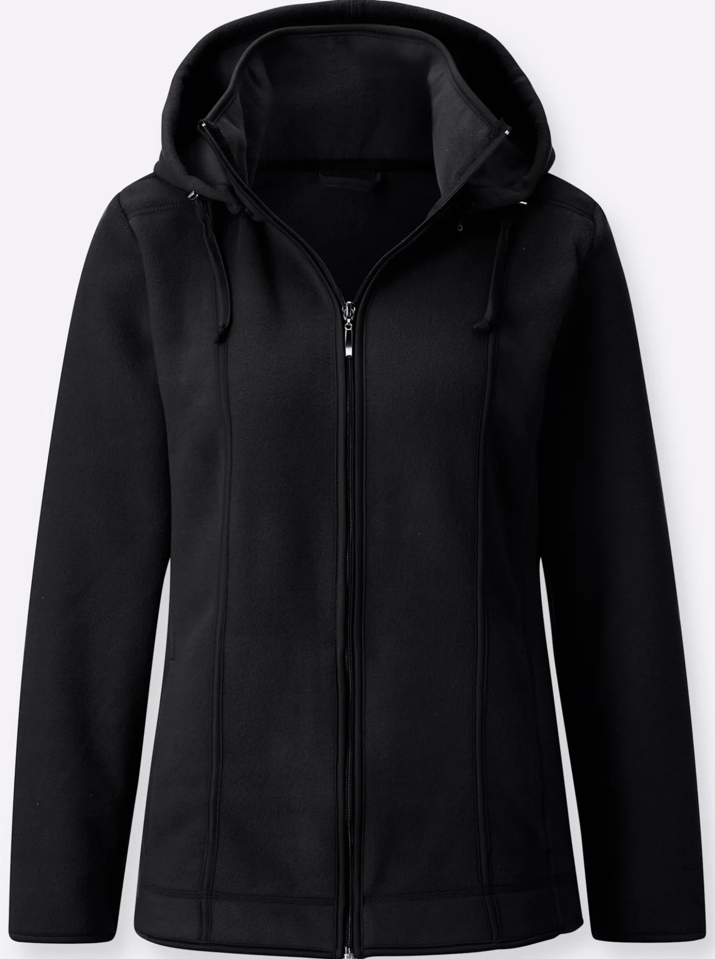 Fleecejacke mit abnehmbarer Kapuze