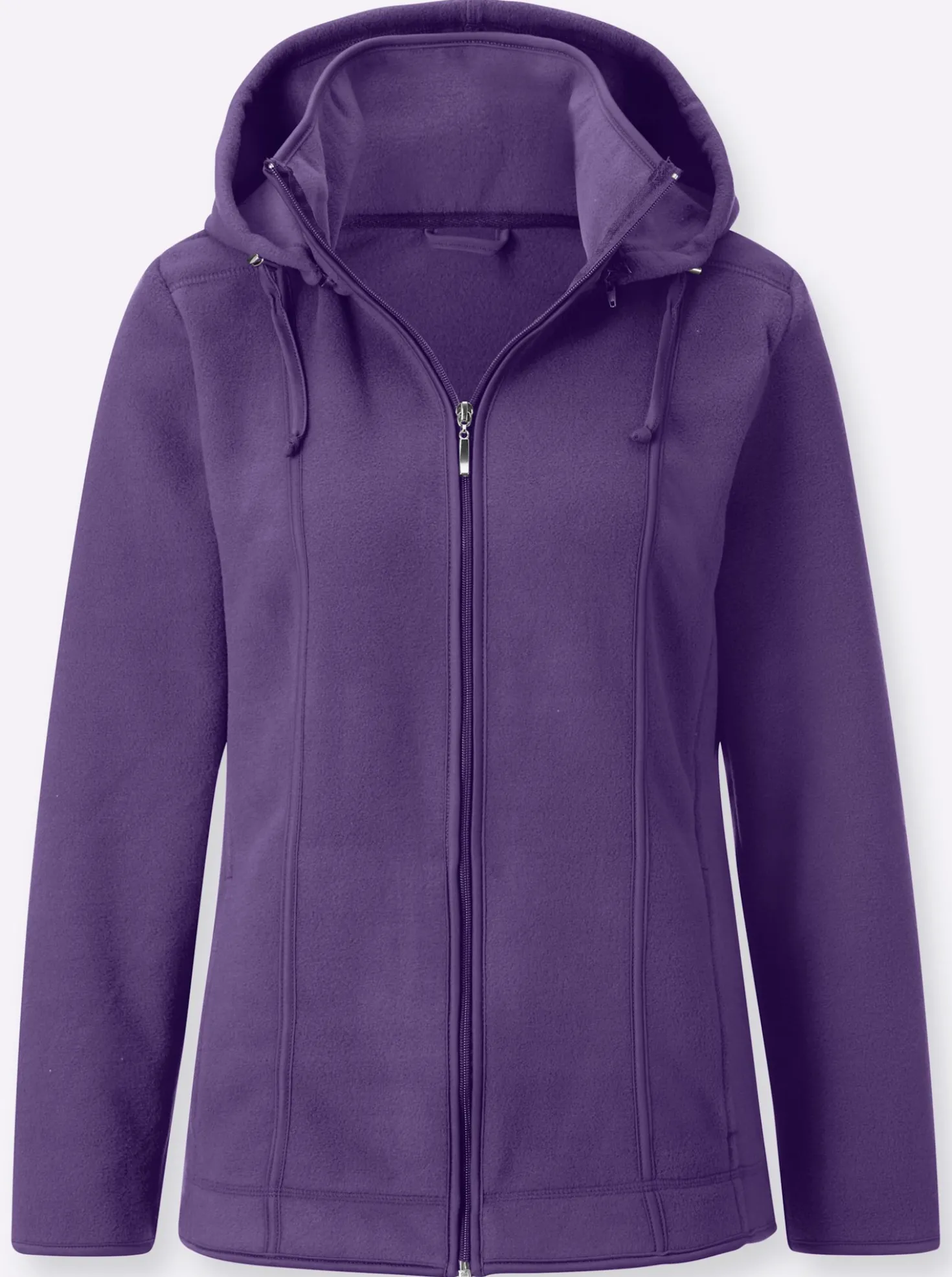 Fleecejacke mit abnehmbarer Kapuze