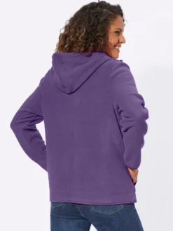 Fleecejacke mit abnehmbarer Kapuze