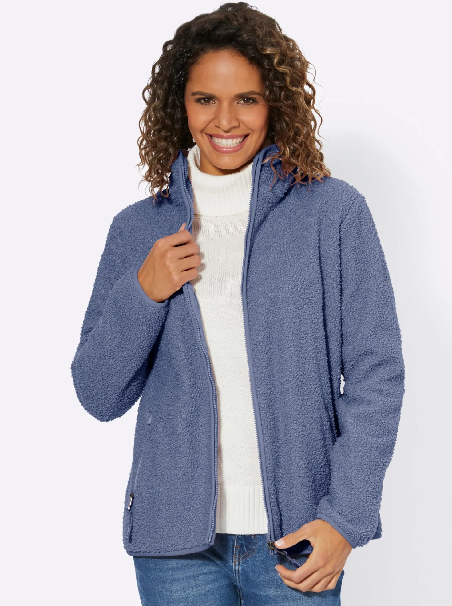 Fleecejacke mit Reißverschluss-Taschen