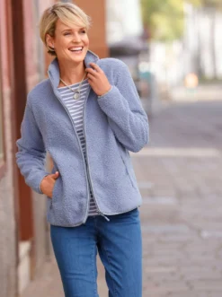 Fleecejacke mit Reißverschluss-Taschen
