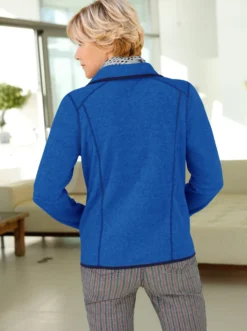 Fleecejacke mit Sternchen-Stickerei