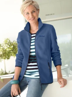 Fleecejacke mit Stickerei
