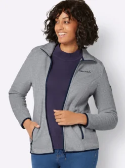Fleecejacke mit Stickerei