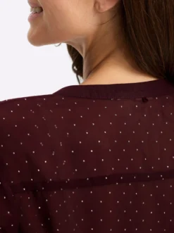 Georgettebluse mit abnehmbarer Schluppe