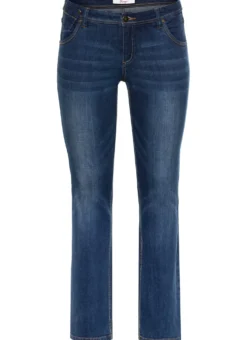 Gerade Jeans mit Used-Effekten