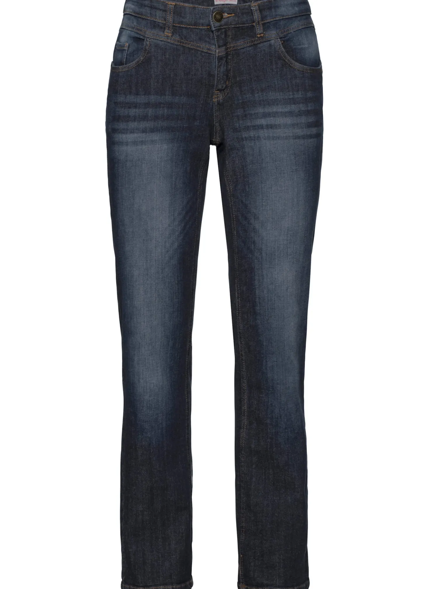 Gerade Jeans mit Used-Effekten