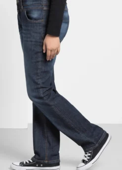 Gerade Jeans mit Used-Effekten