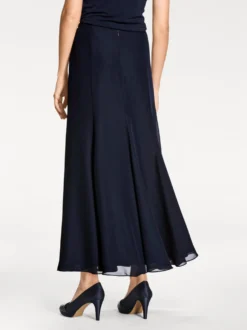 Godetrock aus transparentem Chiffon