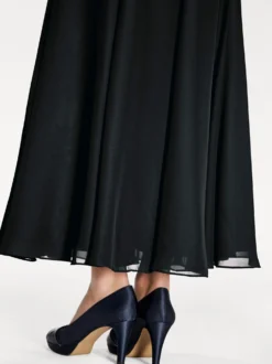 Godetrock aus transparentem Chiffon