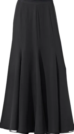 Godetrock aus transparentem Chiffon