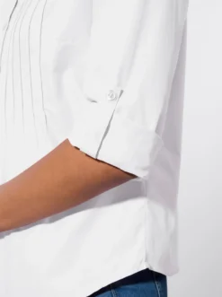 Hemdbluse mit krempelbaren Ärmeln