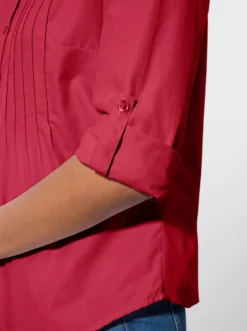 Hemdbluse mit krempelbaren Ärmeln