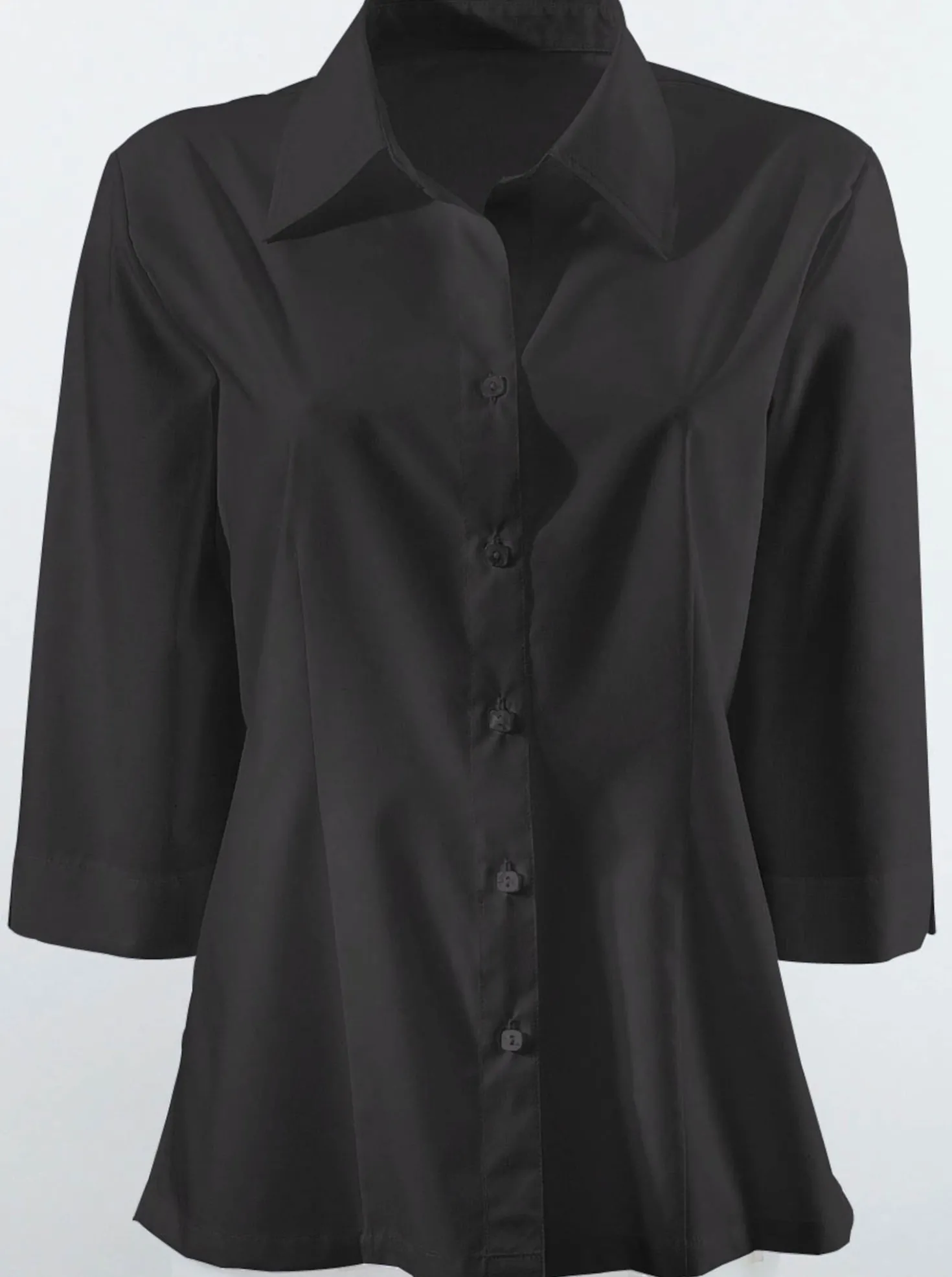Hemdbluse mit 3/4-Ärmeln